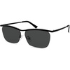 image:imageSOJOS Trendy Rectangle Cat Eye Semirimless Sunglasses Womens Retro Fashion Vintage Shades UV400 Protection SJ1253BlackGrey