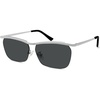 image:imageSOJOS Trendy Rectangle Cat Eye Semirimless Sunglasses Womens Retro Fashion Vintage Shades UV400 Protection SJ1253SilverGrey