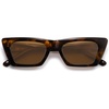 image:imageSOJOS Trendy Rectangle Cateye Polarized Sunglasses Womens Mens Retro Small Narrow Flat Top Sunnies SJ2354Brown TortoiseBrown