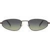 image:imageSOJOS Trendy Small Oval Polarized Sunglasses for Women Men Chic Y2K Fun Sunnies SJ1251BrownGradient Green