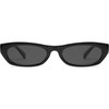 image:imageSOJOS Trendy Small Rectangle Polarized Sunglasses for Women Men Retro Y2K Narrow Thin Skinny Sunnies SJ2363BlackGrey