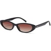 image:imageSOJOS Trendy Small Thin Y2k Cat Eye Polarized Sunglasses Womens Mens 80s 90s Retro Oval Sunnies SJ2664BlackGradient Reddish Brown