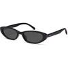 image:imageSOJOS Trendy Small Thin Y2k Cat Eye Polarized Sunglasses Womens Mens 80s 90s Retro Oval Sunnies SJ2664BlackGrey