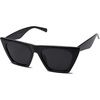 image:imageSOJOS Trendy Square Cateye Polarized Sunglasses Womens Big Frame Shades SJ2115All Black