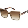 image:imageSOJOS Trendy Square Oversized Sunglasses Womens Big Rimless UV400 Ladies Shades SJ1160 Gradient Brown LensTortoise Temples