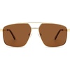 image:imageSOJOS Trendy Square Polarized Aviator Sunglasses for Women Men 80s 90s Retro Vintage Aviators SJ1283GoldBrown