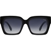 image:imageSOJOS Trendy Square Polarized Sunglasses Womens Retro Vintage Women 90s Sun Glasses SJ2612Black Frame Grey Grading Lens