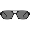 image:imageSOJOS Trendy TR90 Polarized Aviator Sunglasses for Women MenRetro Rectangle Shades Sun Glasses SJ2683Black Frame Grey Lens