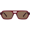Red Frame Brown Lens
