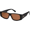 image:imageSOJOS Trendy Y2K Rectangle Polarized Sunglasses for Women Men Fashion Designer Rave Sunglasses SJ2228BlackBrown
