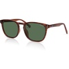 image:imageSOJOS Unisex Rounded Square Polarized Sunglasses TR90 Frame UV400 Protection Lightweight Retro for Women amp MenLight Brown StripesGreen