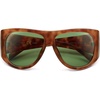 Yellow Tortoise Frame Green Lens