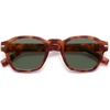 image:imageSOJOS Vintage Retro Square Polarized Sunglasses Men Standard Fit Trendy Womens Sun Glasses SJ2382Red Tortoise Frame Green Lens
