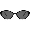 image:imageSOJOS Womens Retro Cat Eye Sunglasses Polarized TR90 UltraLightweight Oval Vintage Shades UV400 ProtectionBlackGrey