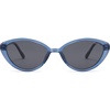 image:imageSOJOS Womens Retro Cat Eye Sunglasses Polarized TR90 UltraLightweight Oval Vintage Shades UV400 ProtectionBlueGrey