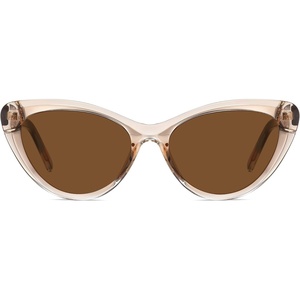 image:imageSOJOS Acetate Cat Eye Sunglasses Women Handmade Polarized Retro Lightweight Fashion 90s Style UV400 Sunnies LolaChampagneBrown