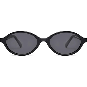 image:imageSOJOS Acetate Polarized Oval Sunglasses Women Retro Handmade Narrow Y2K Lightweight Vintage 90s Designer Sun Glasses LonaBlackGrey