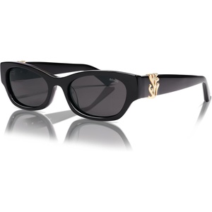 image:imageSOJOS Acetate Polarized Retro Sunglasses for Women Cateye Narrow UV400 Protection Sun Glasses Fire CoralBlackGrey