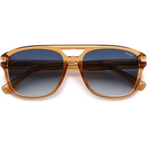 image:imageSOJOS Aviator Sunglasses Womens amp Men Square Polarized Lens UV400 Designer 90s Shades SJ2650Transparent YellowBlue Grading Lens