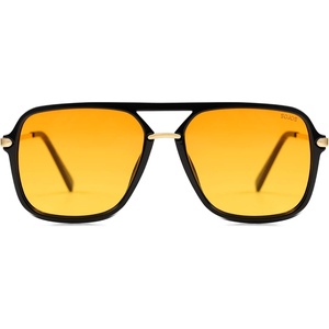 image:imageSOJOS Aviator Sunglasses for Women amp Men Square Designer Polarized Double Bridge Pilot90s Retro Shades SJ2229BlackYellow