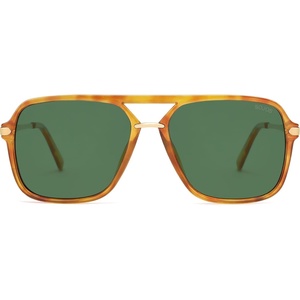 image:imageSOJOS Aviator Sunglasses for Women amp Men Square Designer Polarized Double Bridge Pilot90s Retro Shades SJ2229TortoiseGreen