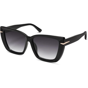image:imageSOJOS Big Large Oversized Cat Eye Sunglasses for Women 70s Trendy Plus Size Designer Shades SJ2231BlackGrey