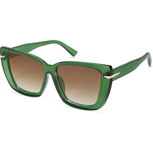 image:imageSOJOS Big Large Oversized Cat Eye Sunglasses for Women 70s Trendy Plus Size Designer Shades SJ2231GreenBrown