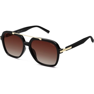 image:imageSOJOS Big Trendy Polarized Aviator Sunglasses for Women Men 80s 90s Retro Square Aviators Sun Glasses SJ2672BlackReddish Brown Gradient