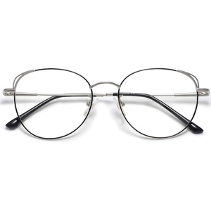 image:imageSOJOS Cat Eye Blue Light Blocking Glasses for Woman Hipster Metal Frame Womens Eyeglasses She Young SJ5027Blacksilver