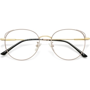 image:imageSOJOS Cat Eye Blue Light Blocking Glasses for Woman Hipster Metal Frame Womens Eyeglasses She Young SJ5027Cream