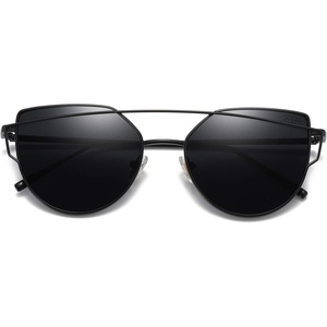 image:imageSOJOS Cat Eye Sunglasses for Women Fashion Designer Style Mirrored Lenses SJ1001Matt BlackGrey