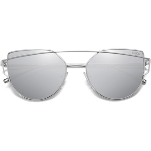image:imageSOJOS Cat Eye Sunglasses for Women Fashion Designer Style Mirrored Lenses SJ1001SilverSilver