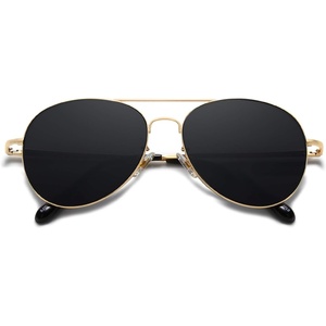 image:imageSOJOS Classic Aviator Sunglasses for Women Men Metal Frame Spring Hinges SJ1030GoldGrey