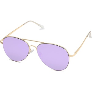 image:imageSOJOS Classic Aviator Sunglasses for Women Men Metal Frame Spring Hinges SJ1030Purple