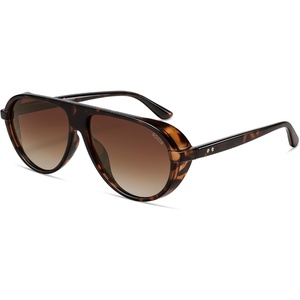 image:imageSOJOS Classic Polarized Aviator Sunglasses Womens Mens Retro 80s 90s UV Protection Wrap Around Aviators SJ2704Brown Tortoisebrown