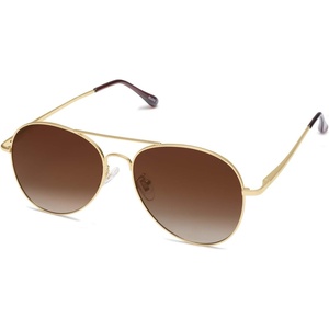 image:imageSOJOS Classic Polarized Sunglasses for Men Women Metal Frame Shades SJ1030 with GoldGradient Brown