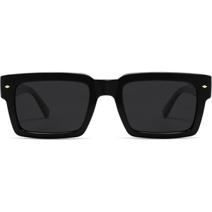 image:imageSOJOS Classic Retro Square Polarized Sunglasses Womens Mens 80s 90s Trendy Rectangle Shades SJ2393BlackGrey
