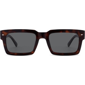 image:imageSOJOS Classic Retro Square Polarized Sunglasses Womens Mens 80s 90s Trendy Rectangle Shades SJ2393Dark Brown TortoiseGrey