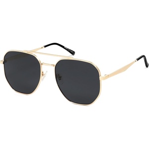 image:imageSOJOS Classic Square Aviator Sunglasses for Women Men Retro Hexagon UV400 Protection Shades SJ1222Bright GoldBlack