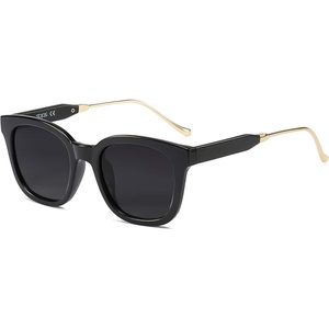 image:imageSOJOS Classic Square Polarized Sunglasses Womens Mens Retro Trendy UV400 Sunnies SJ2050BlackDark Grey