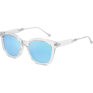image:imageSOJOS Classic Square Polarized Sunglasses Womens Mens Retro Trendy UV400 Sunnies SJ2050ClearBlue Mirrored