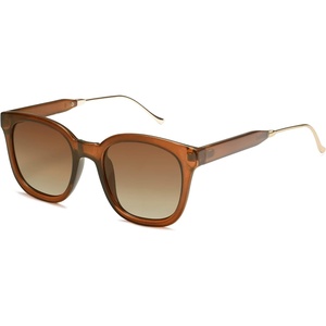 image:imageSOJOS Classic Square Polarized Sunglasses Womens Mens Retro Trendy UV400 Sunnies SJ2050Dark BrownBrown