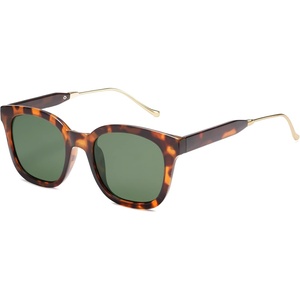 image:imageSOJOS Classic Square Polarized Sunglasses Womens Mens Retro Trendy UV400 Sunnies SJ2050Dark TortoiseGreen