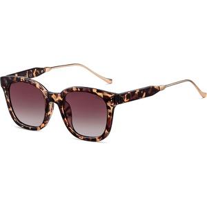 image:imageSOJOS Classic Square Polarized Sunglasses Womens Mens Retro Trendy UV400 Sunnies SJ2050LeopardPurple