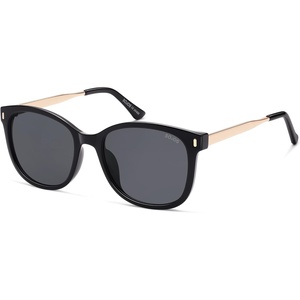 image:imageSOJOS Classic Square Polarized Sunglasses for Women Oversized Trendy Retro UV Protection Shade SJ2640Black Frame Grey Lens