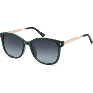 image:imageSOJOS Classic Square Polarized Sunglasses for Women Oversized Trendy Retro UV Protection Shade SJ2640Milky Green Frame Green Lens