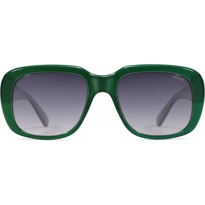 image:imageSOJOS Classic Thick Rectangle Polarized Sunglasses for Women Men Trendy 90s Square Frame Shades SJ2635Transparent Grey FrameGrey Grading Lens