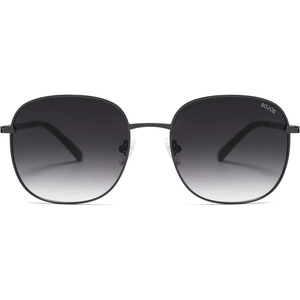 image:imageSOJOS Classic Trendy Square Sunglasses for Women Men Cute Big Frame Gold Shades SJ1137Matt BlackGradient Grey