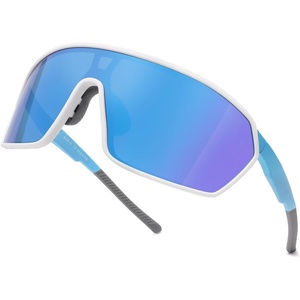 image:imageSOJOS Cycling Sport Glasses for Women Man UV400 Protection Wrap Around Lightweight TR90 Frame Sunglasses SJ2353WhiteBlue