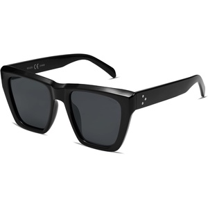 image:imageSOJOS Fashion Oversized Square Cat Eye Polarized Sunglasses for Women Trendy Cateye Style Womens Sunglasses SJ2179BlackGrey